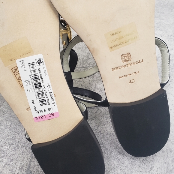 BRUNO MAGLI Marina Leather Embellished Thong Sandal - Black, 40 - Picture 5 of 7